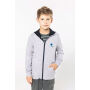 Kindersweatvest met capuchon Oxford Grey / Navy 6/8 jaar