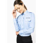 Damespilootoverhemd lange mouwen Sky Blue S