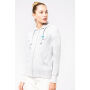 Damessweater met rits en capuchon White XS