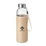 UTAH TOUCH - Glazen drinkfles in tasje - Beige