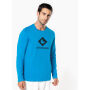 T-shirt ronde hals lange mouwen Light Royal Blue S