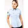 Damespilootoverhemd korte mouwen Sky Blue S