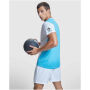 Detroit unisex sportshirt met korte mouwen - Wit/Turquoise - S