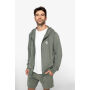 Ecologische badstof sweater met rits en capuchon Organic Khaki XS