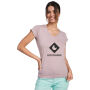 Victoria damesshirt met V-hals en korte mouwen - Lichtroze - S