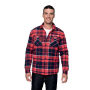Geruit overshirt met sherpavoering Red / Navy checked S