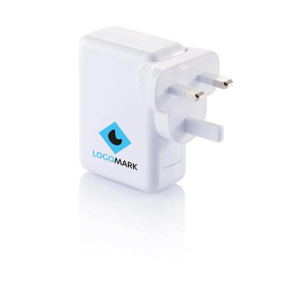 Reisstekker met 4 USB poorten