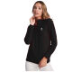 Himalaya fleece damesjack met kwartrits - Zwart - S