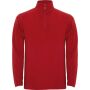 Himalaya fleece herenjack met kwartrits - Rood - S