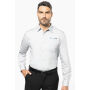 Heren poplin overhemd lange mouwen Snow Grey XS