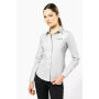 Dames poplin blouse lange mouwen Snow Grey XXL