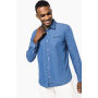 Herenoverhemd Denim Chambray Blue M
