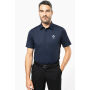 Heren stretch overhemd korte mouwen Navy S