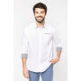 Herenoverhemd met lange mouwen van katoen Nevada White 4XL