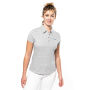 Damespolo korte mouwen van jersey Oxford Grey XS