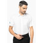 Heren poplin overhemd korte mouwen White XS