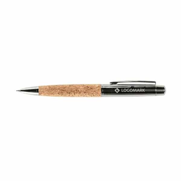 Metalen pen met kurk in geschenkverpakking