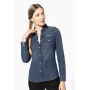 Dames denim blouse lange mouwen Blue Jean M Dames denim blouse lange mouwen Blue Jean M