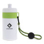 Sportbidon met rand en koord 500ml - Wit / Licht groen