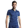 Montmelo unisex sportpolo met korte mouwen - Koningsblauw/Wit - S
