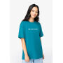 Ecologisch uniseks T-shirt met afhangende mouwen Peacock Green XXS