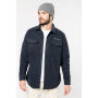 Overshirt van fleece met sherpavoering Navy / Storm Grey S