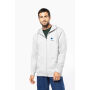 Gerecycled sweater met rits en capuchon uniseks Oxford Grey XS