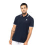 Herenpolo met korte mouwen en contrasterende bies Navy / White S