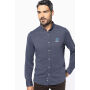 Jacquard overhemd  lange mouwen Jacquard blue S