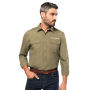 Overhemd safari lange mouwen Light khaki S