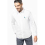 Heren stretch overhemd lange mouwen White S
