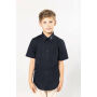 Kinder poplin overhemd korte mouwen Navy 6/8 jaar